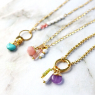 Inspirational Sets Making earrings and necklaces with natural stone charms