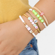 Inspirational Sets Summer bracelets with acrylic letter beads and zodiac beads