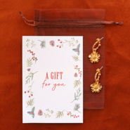 Inspirational Sets Gift set 2: Earrings with DQ metal charm