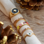 Inspirational Sets Style these trendy brass metal rings and earrings yourself