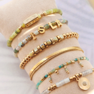 Inspirational Sets Ideas to design bracelets using natural stone beads disc