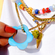 NEW New cheerful shell and polymer beads