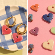 Inspirational Sets Design loving jewellery with DQ Greek ceramic beads heart