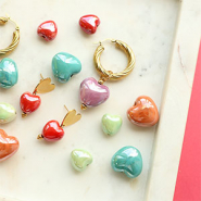 NEW New arrival! Ceramic beads in heart shape