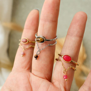 Inspirational Sets Complete your collection with stainless steel rings with natural stone