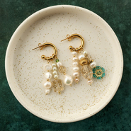 NEW New beautiful acrylic beads with golden details