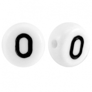 Acrylic letterbeads letter O White