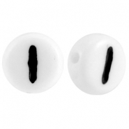 Acrylic letterbeads letter I White