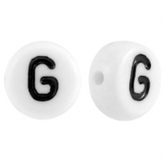 Acrylic letterbeads letter G White