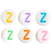 Acrylic letterbeads letter Z Multicolor-White