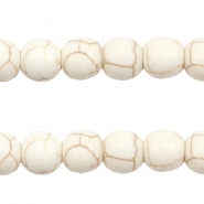 Ceramic beads 8mm Off White