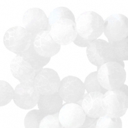 Natural stone beads Chalcedony (Quartz) and Agate 8mm White Opal