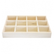 Wooden jewellery display 12 compartments Natural (natural wood colour) 