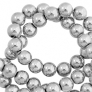 Round hematite beads 8mm  Light grey