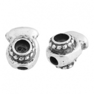 TQ metal beads with setting 4mm Antique silver