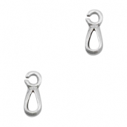 Charms TQ metal drop with open loop Antique Silver