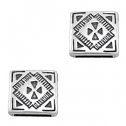 Findings TQ metal slider square &Oslash;13.8x2.4mm Antique Silver