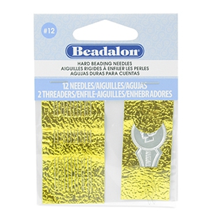 Beadalon Needles for bead cord sizes up to 0.18mm Silver