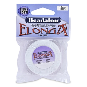 Beadalon Elonga Elastic Thread 1.0mm White