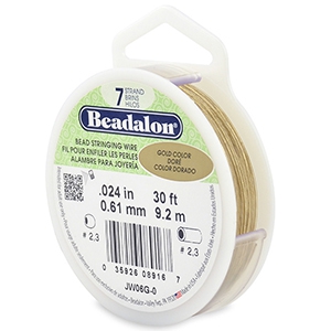 Beadalon stringing wire 7 strand 0.61mm Gold