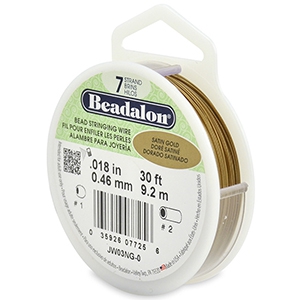 Beadalon stringing wire 7 strand 0.46mm Satin Gold