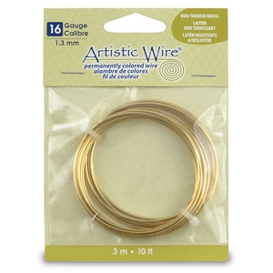 16 Gauge Artistic Wire Tarnish Resistant Brass