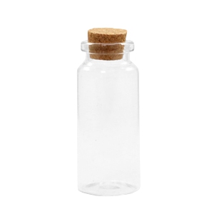 Wish bottle with cork 7x3cm Transparent