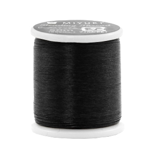 Miyuki beading cord Black
