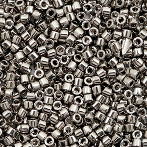 Miyuki beads delica's 11/0 Plated Nickel Grey DB-21