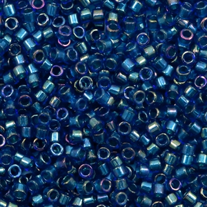 Miyuki beads delica's 11/0 Emerald Lined Cobalt AB