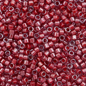 Miyuki beads delica's 11/0 Cranberry Lined Luster Crystal Red