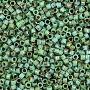 Miyuki beads delica's 11/0 Opaque Picasso Turquoise Blue DB-2264