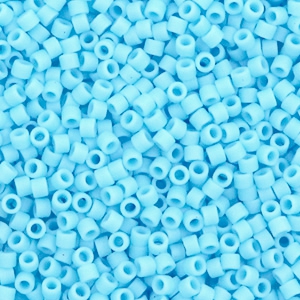 Miyuki beads delica's 11/0 Opaque Matte Turquoise Blue DB-755