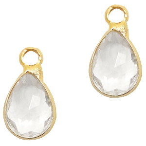 Crystal glass charms drop Crystal-Gold