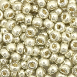 Miyuki seed beads 6/0 Duracoat Galvanized Silver 6-4201