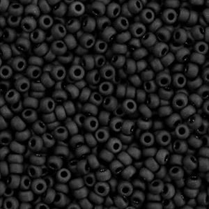 Miyuki seed beads 11/0 Opaque Matte Black 11-401f