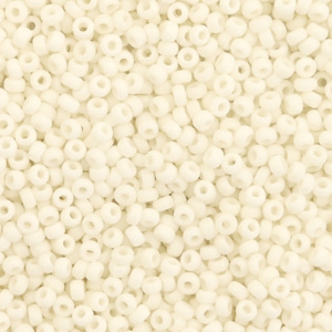 Miyuki seed beads 11/0 Opaque Matte Cream White 11-2021