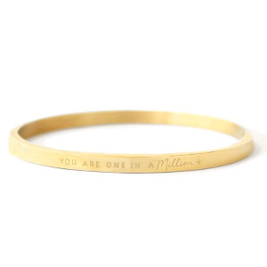 Stainless steel bracelets "YOU ARE ONE IN A MILLION" Gold