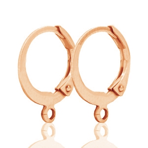 DQ metal earrings 12mm Rose gold