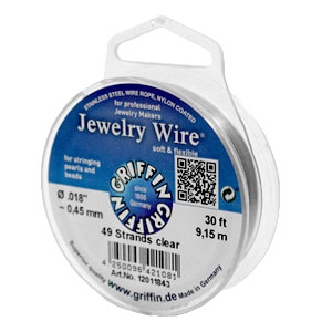 Griffin Jewelry wire 49 strands &Oslash;0.45mm Clear Metal Colour