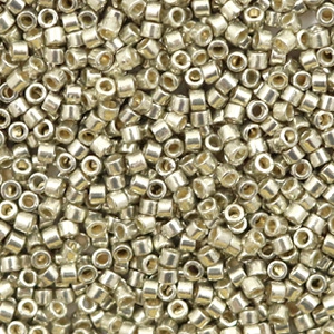Miyuki beads delica's 11/0 Duracoat Galvanized Dark Light Pewter Silver DB-1851