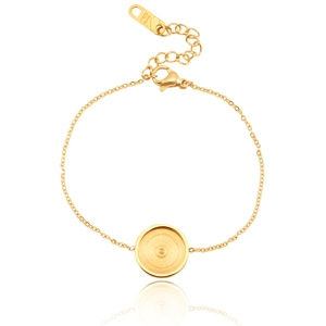 Polaris Steel bracelets for cabochon 12mm Gold