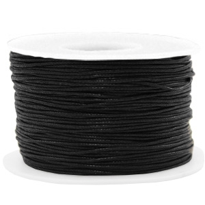 Waxed cord 1mm Black