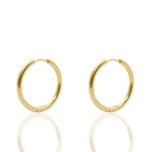 Stainless Steel earrings creole 17mm Gold