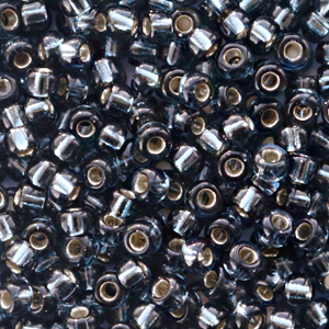 Miyuki seed beads 8/0 Silverlined Montana Grey 8-2426