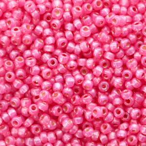 Miyuki seed beads 11/0 Duracoat Silverlined Dyed Flamingo Pink 11-4239