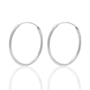 925 Silver findings earrings creole 18mm Silver