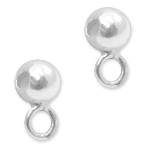 925 Silver findings charms with loop Silver