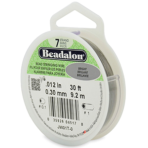 Beadalon stringing wire 7 strand 0.30mm Bright Stainless Steel
