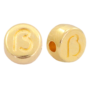 DQ European metal letter beads &szlig; Gold (nickel free)